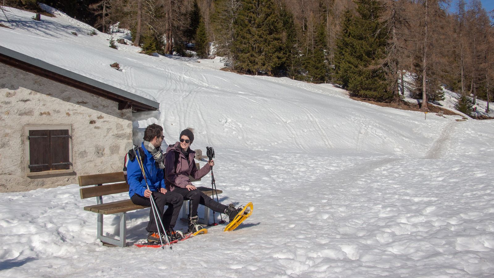 Snowshoeing in Cioss Prato, Bedretto Valley